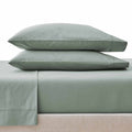 Better Homes & Gardens Cool & Crisp 4-Piece 300 Thread Count Green River Cotton Percale Sheet Set, Queen